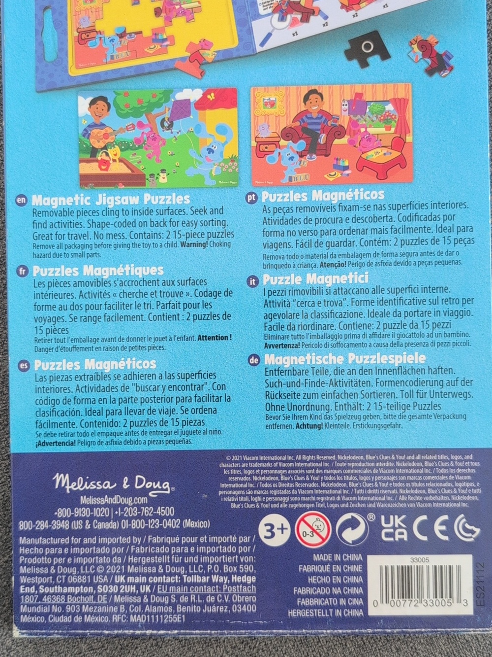 Blue's Clues Bundle Melissa & Doug Magnetic Puzzle Set and Little Golden Book - Picture 7 of 7